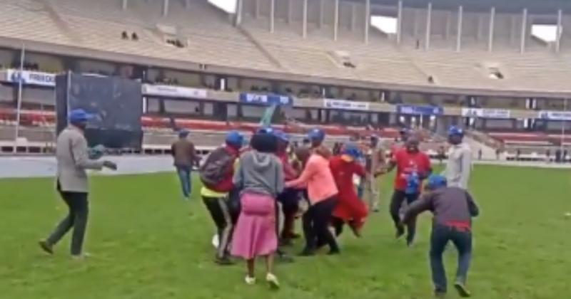 A section of Azimio Supporters at Kasarani Stadium.